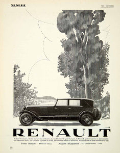 1927 Ad Renault Automobile 53 Champs-Elysees Paris Car French Make VENA3