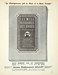 1927 Advertisement Gillot 8 Rue De La Grotte Paris Printing Press French VENA3