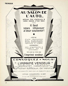 1926 Ad Office D'Editions D'Art 3 Rue Castellane Paris G Pinget Agency Art VENA3