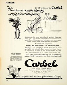 1926 Ad Carbel Aesop Fable Kid Wolf Carpentier Badel 8 Rue Maillard Paris VENA3