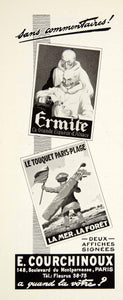 1926 French Ad E Courchinoux Ermite 148 Blvd Motparnasse Paris Advertising VENA3