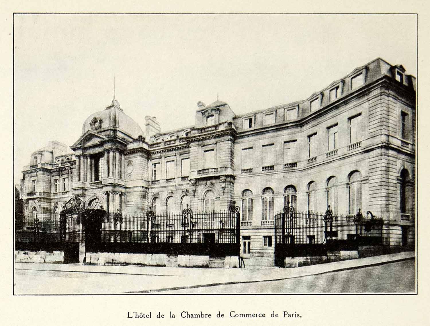 1930 Print Chamber Commerce Paris CCIP Architecture Historical Landmark VENA3
