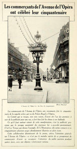 1929 Print Avenue Opera Paris 50th Anniversary Palais Royal Advertising VENA3