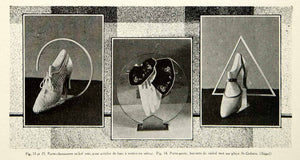 1929 Print Siegel Art Deco Women's Shoe Holder Display Gloves French St VENA3
