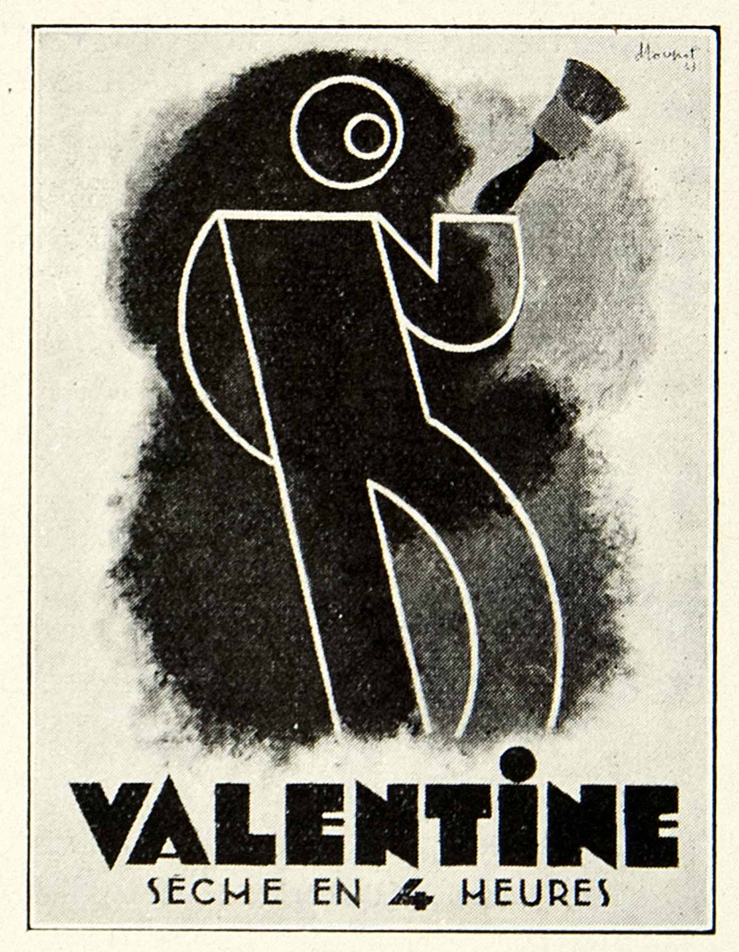 1930 Print Valentine Paint Figure Loupot Historic French Advertising VENA3