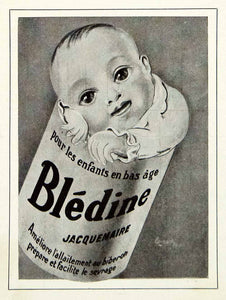 1927 Print Bledine Baby Milk Food Jacquenaire Child Eyes French VENA3