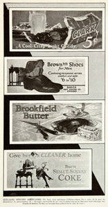 1927 Print Clark Bar Candy Davis Shoes Brookfield Butter Semet-Solvay Coke VENA3