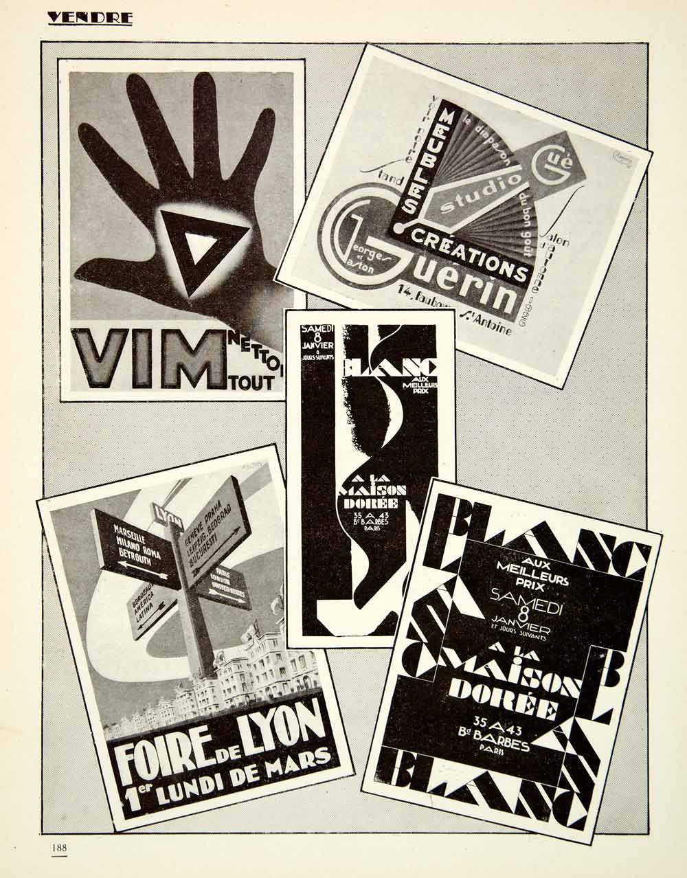 1927 Print Vim Georges Guerin Maison Doree French Advertising Lyon Foire VENA3