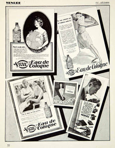 1927 Print Eau De Cologne MonSavon Hermes 4711 Smoking Accessory Tennis VENA3 - Period Paper
