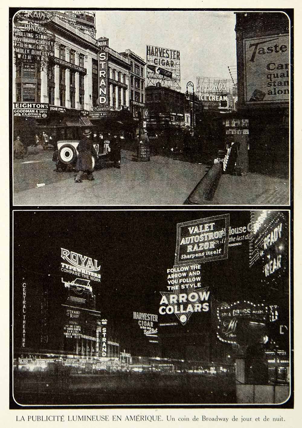 1926 Print Light Advertising Broadway Royal Arrow Harvester Autostrop View VENA3
