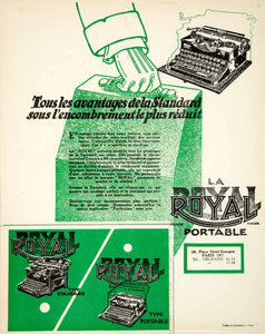 1930 Lithograph Advert Royal Typewriters 28 Place Saint-Georges Paris VENA3