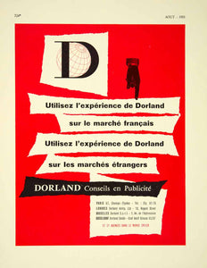 1955 Lithograph Ad Dorland French Advertising Agency Publicite Marketing VENA4