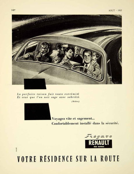 Affiche / Poster Technique Vintage De La Renault Frégate - Occasion