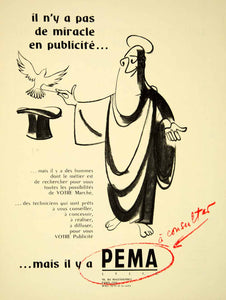 1957 Advert Pema French Advertising Paris France Magician Agency VENA6