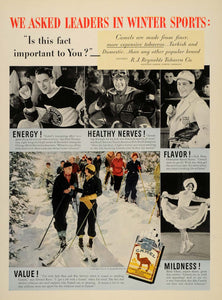 1935 Ad Reynolds Tobacco Camel Cigarettes Jack Shea - ORIGINAL ADVERTISING VF1