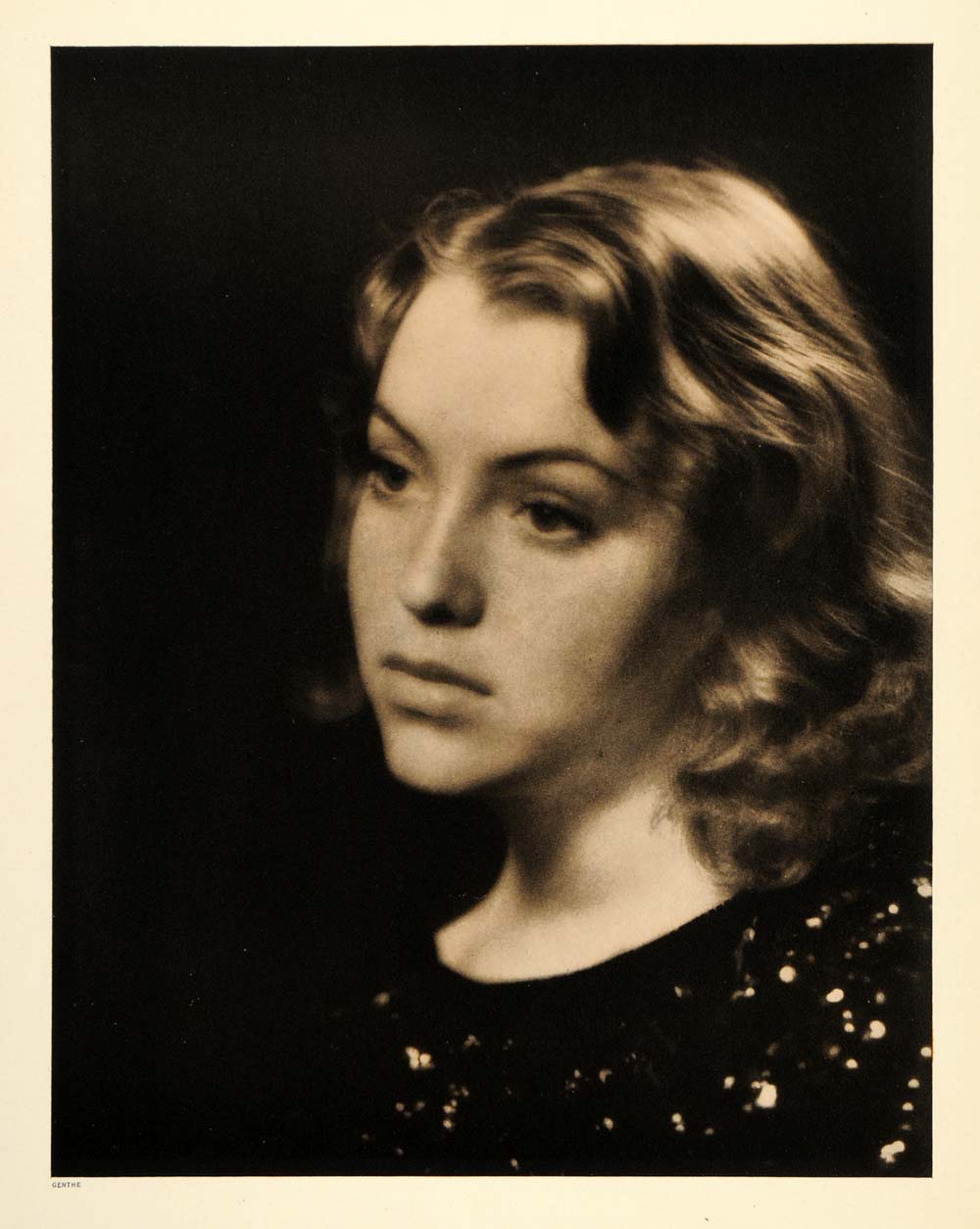 1935 Margo Actress Dancer Portrait Arnold Genthe Print - ORIGINAL VF1
