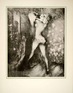 1941 Lithograph Marcel Vertes Art Nude Showgirl Stripper There You Are Boys B/W