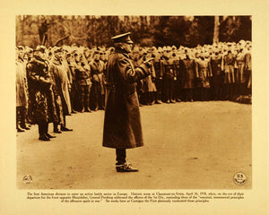 1920 Rotogravure WWI First Division Military General John Pershing WAR1