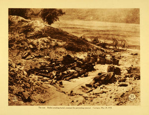 1920 Rotogravure WWI Cantigny Battlefield Death Dead Bodies Fallen Soldiers WAR1