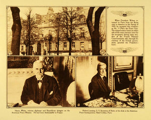 1920 Rotogravure President Wilson Residence Paris Henry White Robert WAR1