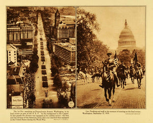 1920 Rotogravure WWI 1st Division A. E. F. Pennsylvania Avenue Parade WAR1