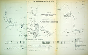 1880 Wood Engraved Map Wisconsin Geological Survey Mine Menominee Iron Range WG3
