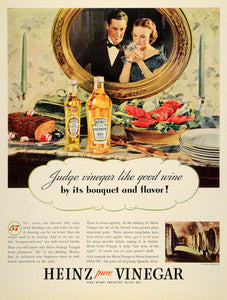 1935 Ad H J Heinz Pure Vinegar Mirror Candles Food - ORIGINAL ADVERTISING WH1