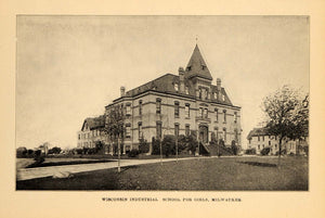 1907 Milwaukee Wisconsin Industrial School Girls Print ORIGINAL HISTORIC WI1