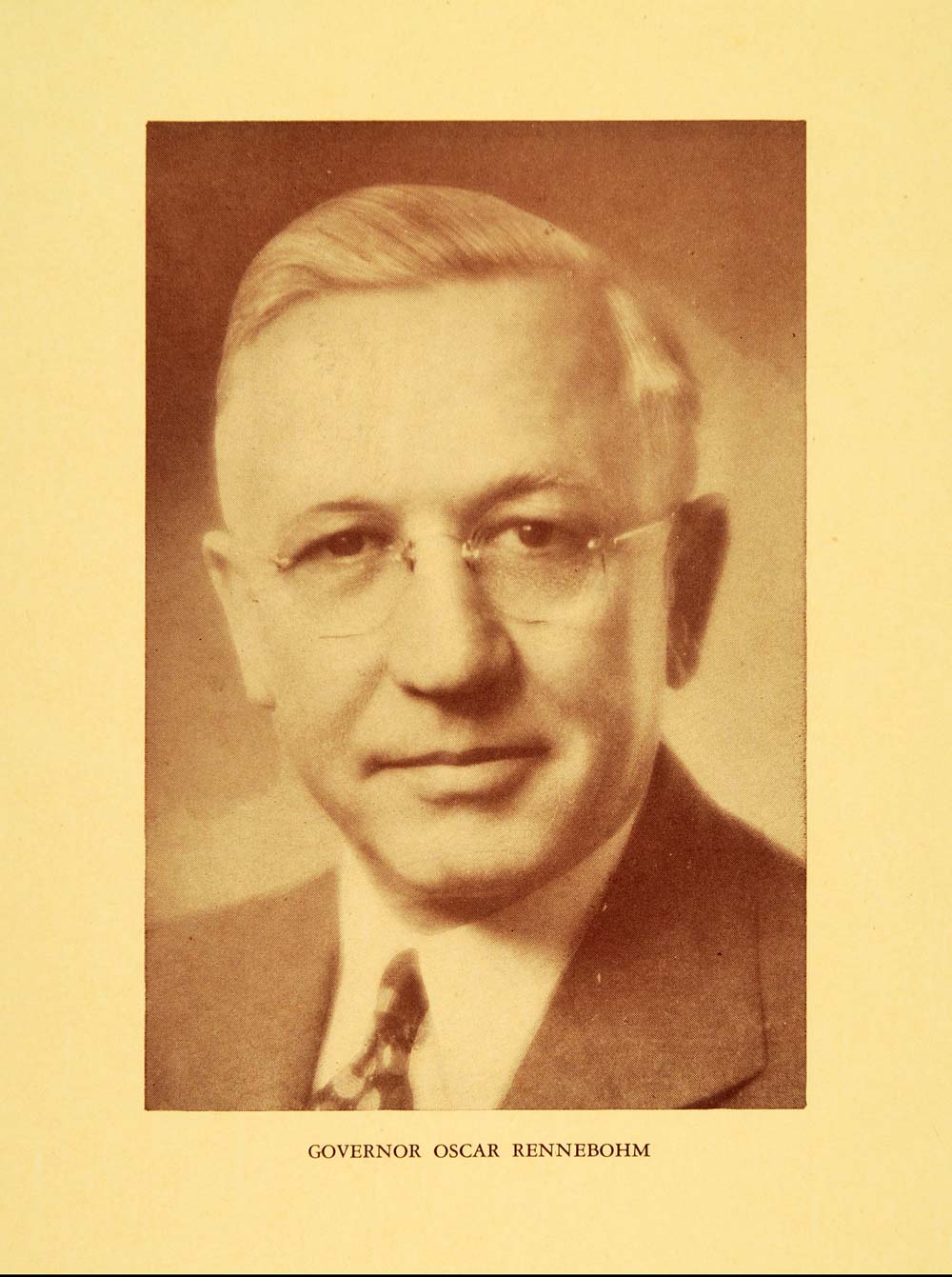 1948 Print 32nd Wisconsin Governor Oscar Rennebohm - ORIGINAL HISTORIC WIS1