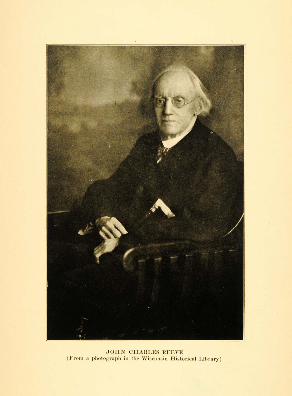 1920 Print Pioneer WI Physician John Charles Reeve - ORIGINAL HISTORIC WIS1