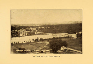 1926 Print Vintage Photo Prairie Du Sac Free Bridge WI ORIGINAL HISTORIC WIS1