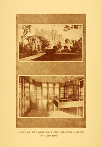 1925 Print Oshkosh Public Museum Sawyer Foundation - ORIGINAL HISTORIC WIS1