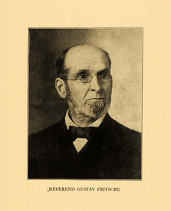1921 Print Portrait Reverend Gustav Fritsche - ORIGINAL HISTORIC IMAGE WIS1
