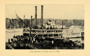 1930 Print Steamboat Canada River Boat Marine Dock Ship ORIGINAL HISTORIC WIS1
