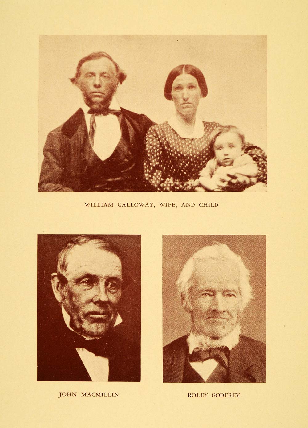 1948 Print William Galloway & Family MacMillin Godfrey - ORIGINAL WIS1