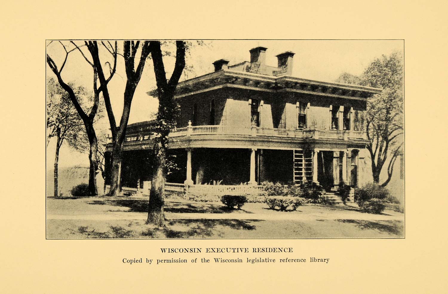 1937 Print Wisconsin Executive Residence Madison WI - ORIGINAL HISTORIC WIS1
