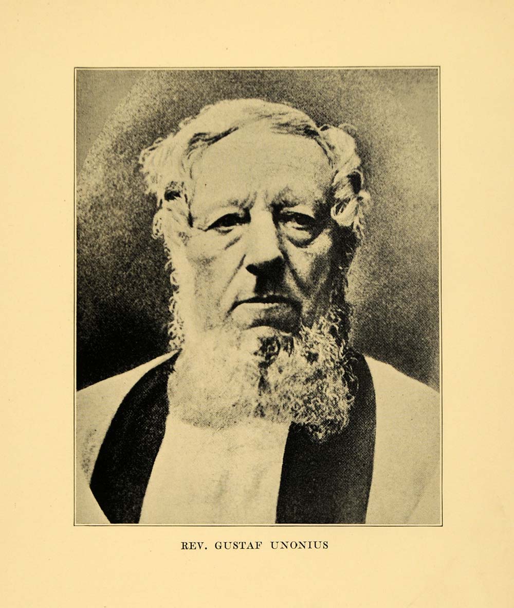 1935 Print Pioneer Priest WI Reverend Gustaf Unonius - ORIGINAL HISTORIC WIS1