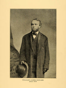 1927 Print Reverend William James Leonard 1870 - ORIGINAL HISTORIC IMAGE WIS1