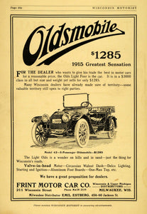 1914 Ad Oldsmobile 1915 Model No 42 Frint Motor Car Milwaukee WI Emil WM1