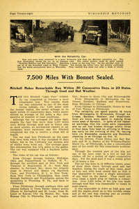 1914 Article Mitchell Light Four Car Automobile Frank Zirbes Ray Barnett WM1