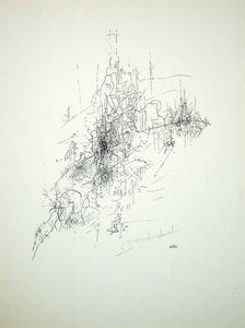 1965 Lithograph Wols A. O. Wolfgang Schulze Vision of a City Ville Abstract WOL1
