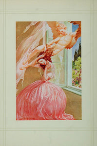 1936 Willy Pogany Woman Angel Browning Sonnets Print - ORIGINAL