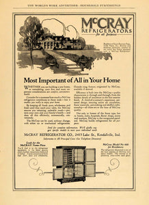 1924 Ad McCray Residence Refrigerator Model No. 460 - ORIGINAL ADVERTISING WW3
