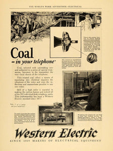 1924 Ad Coal Telephone Western Electric Phonograph - ORIGINAL ADVERTISING WW3