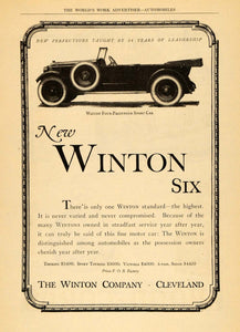 1922 Ad Winton Six Sport Car Automobile Cleveland Motor - ORIGINAL WW3