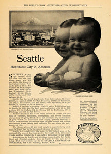 1922 Ad Seattle Lothrop Commerce Industry Twins Seaport - ORIGINAL WW3