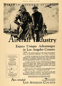 1929 Ad Los Angeles Chamber of Commerce Aviation Pilot - ORIGINAL WW3