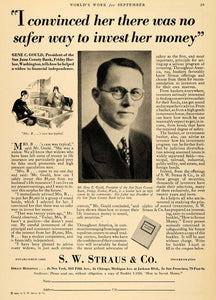 1929 Ad S W Straus & Co. Gene C. Gould Bank Washington - ORIGINAL WW3