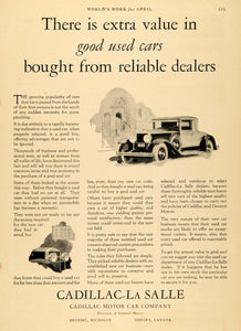 1930 Ad Cadillac Motor Car Co. La Salle Automobile - ORIGINAL ADVERTISING WW3