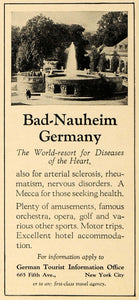 1930 Ad Resort Heart Disease Germany Tourist Opera Golf - ORIGINAL WW3